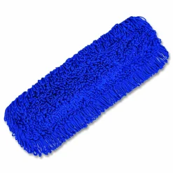 Gritt Commercial Microfiber Looped Dust Mop Pad Head, 24 x 5, Blue