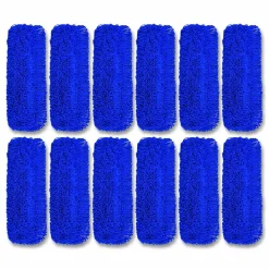 Gritt Commercial Microfiber Looped Dust Mop Pad Head, 24 x 5, Blue, 12/Carton
