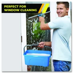Gritt Commercial Pro Window Cleaning Kit with 14" Squeegee, 14" Washer, 20" Pole and 3 Gallon Heavy-Duty Bucket, 2/Kit
