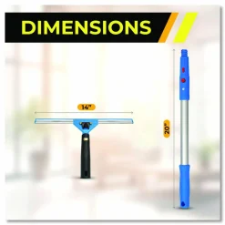 Gritt Commercial Pro Window Washing Kit with Swivel Window Squeegee and 20