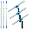 Gritt Commercial Pro Window Washing Kit with Swivel Squeegee and 6 ft Telescopic Pole, 14" Wide Blade, 3/Kit