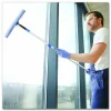 Gritt Commercial Pro Window Washing Kit with Squeegee, Washer and 6 ft Telescopic Pole, 18" Wide Blade, 2/Kit