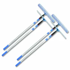 Gritt Commercial Pro Window Washing Kit with Squeegee, Washer and 6 ft Telescopic Pole, 18