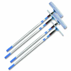 Gritt Commercial Pro Window Washing Kit with Squeegee, Washer and 6 ft Telescopic Pole, 14