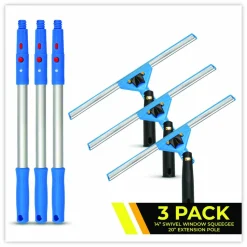 Gritt Commercial Pro Window Washing Kit with Swivel Window Squeegee and 20