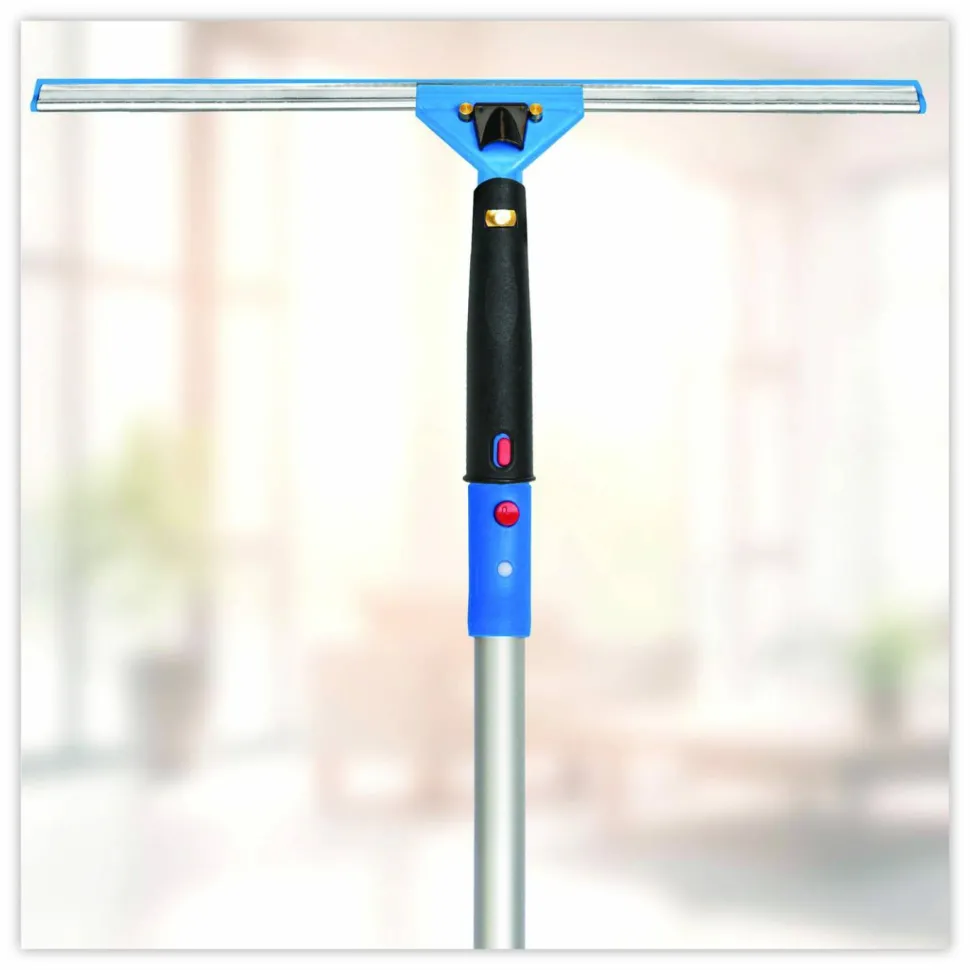 Gritt Commercial Pro Window Washing Kit with Swivel Window Squeegee and 20" Pole, 18" Wide Blade, 3/Kit