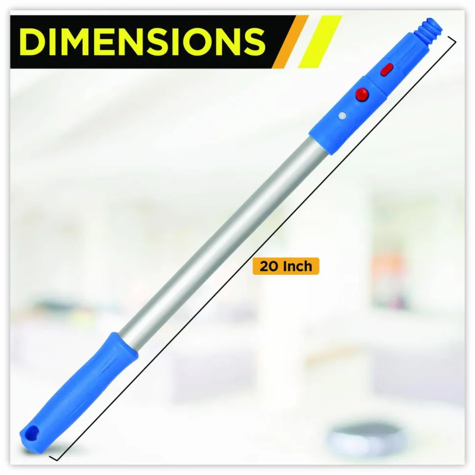 Gritt Commercial Pro Window Washing Kit with Swivel Window Squeegee and 20" Pole, 18" Wide Blade, 3/Kit