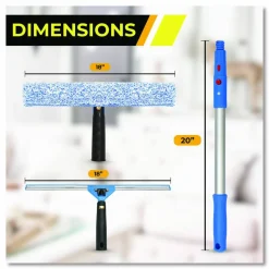 Gritt Commercial Pro Window Washing Kit with Squeegee, Washer and 20