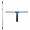 Gritt Commercial Pro Window Washing Kit with Swivel Squeegee and 6 ft Telescopic Pole, 18" Wide Blade