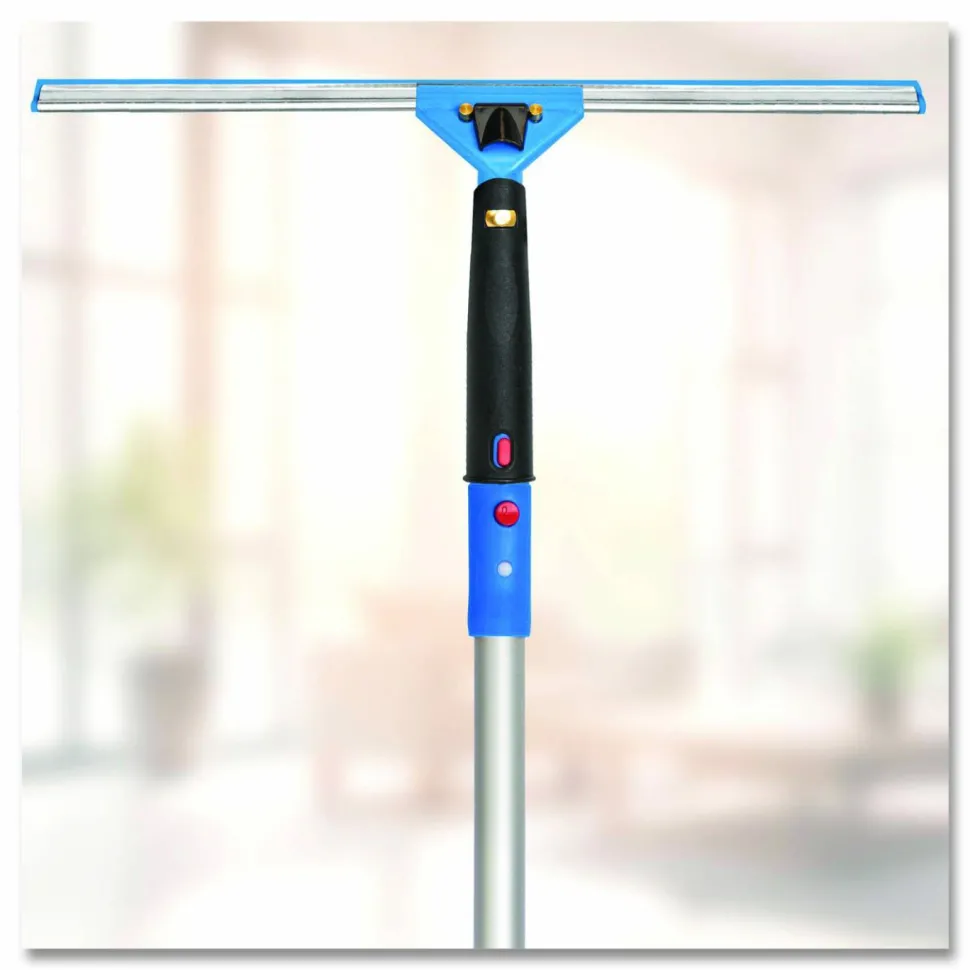 Gritt Commercial Pro Window Washing Kit with Swivel Squeegee and 6 ft Telescopic Pole, 18" Wide Blade