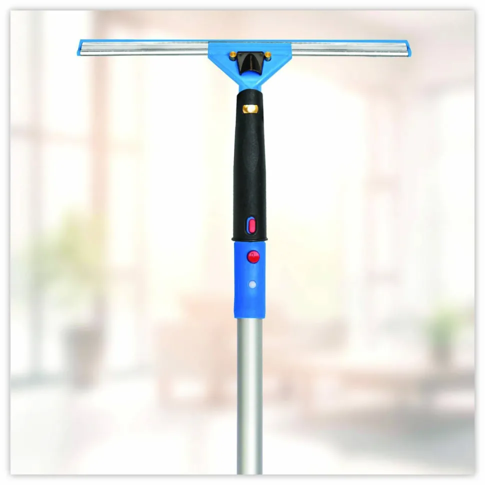 Gritt Commercial Pro Window Washing Kit with Swivel Window Squeegee and 20" Pole, 14" Wide Blade, 2/Kit