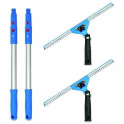 Gritt Commercial Pro Window Washing Kit with Swivel Window Squeegee and 20