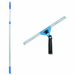 Gritt Commercial Pro Window Washing Kit with Swivel Squeegee and 6 ft Telescopic Pole, 14" Wide Blade