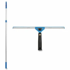 Gritt Commercial Pro Window Washing Kit with Swivel Squeegee and 6 ft Telescopic Pole, 18