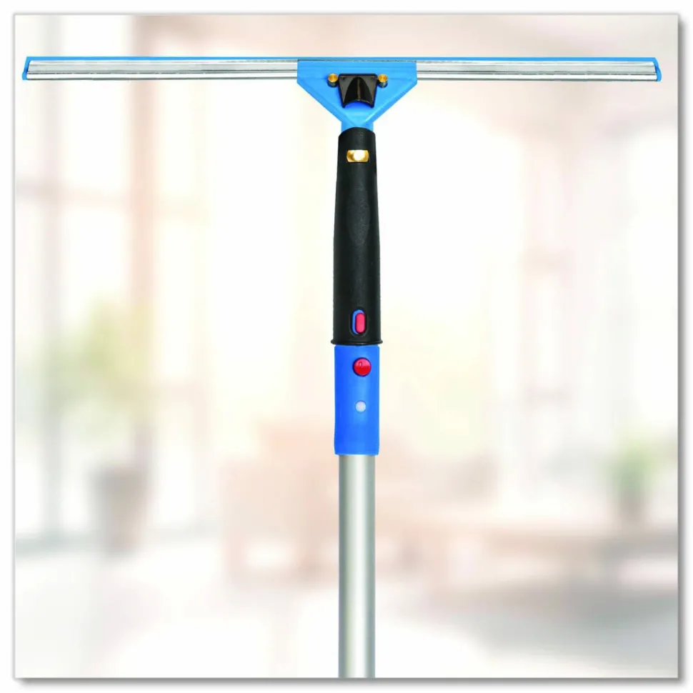 Gritt Commercial Pro Window Washing Kit with Swivel Squeegee and 6 ft Telescopic Pole, 18" Wide Blade, 3/Kit
