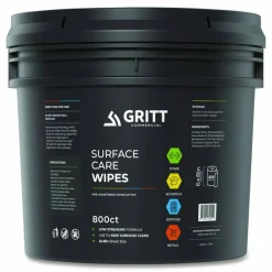 Gritt Commercial Surface Care Wipes, 1-Ply, 6 x 8, Fresh Scent, White, 800 Wipes/Bucket