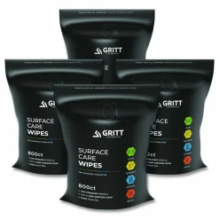 Gritt Commercial Surface Care Wipes, 1-Ply, 6 x 8, Fresh, White, 800/Pack, 4 Packs/Carton