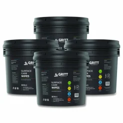 Gritt Commercial Surface Care Wipes, 1-Ply, 6 x 8, Fresh Scent, White, 800/Bucket, 4 Buckets/Carton