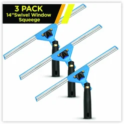 Gritt Commercial Swivel Window Squeegee with Quick Release, 14