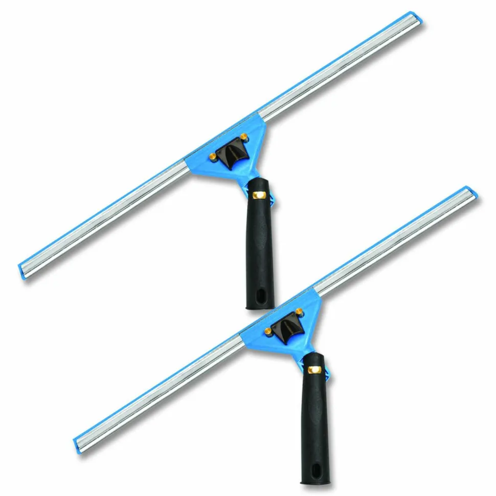 Gritt Commercial Swivel Window Squeegee with Quick Release, 18" Wide Blade, 2/Pack