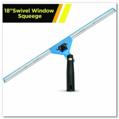 Gritt Commercial Swivel Window Squeegee with Quick Release, 18
