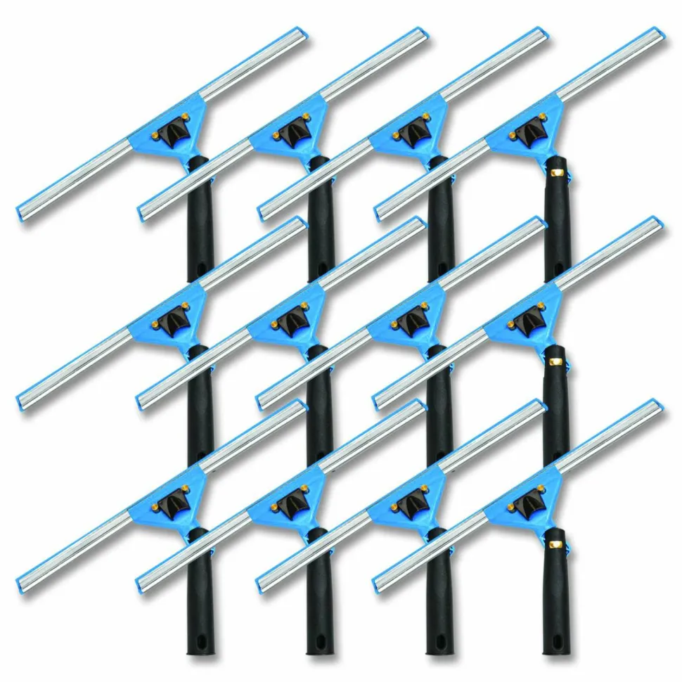 Gritt Commercial Swivel Window Squeegee with Quick Release, 14" Wide Blade, 12/Carton