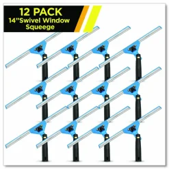 Gritt Commercial Swivel Window Squeegee with Quick Release, 14