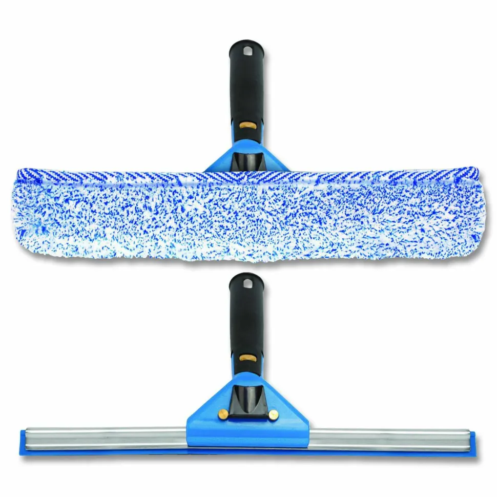 Gritt Commercial Swivel Window Washing Kit with Squeegee and Washer, 14" Wide