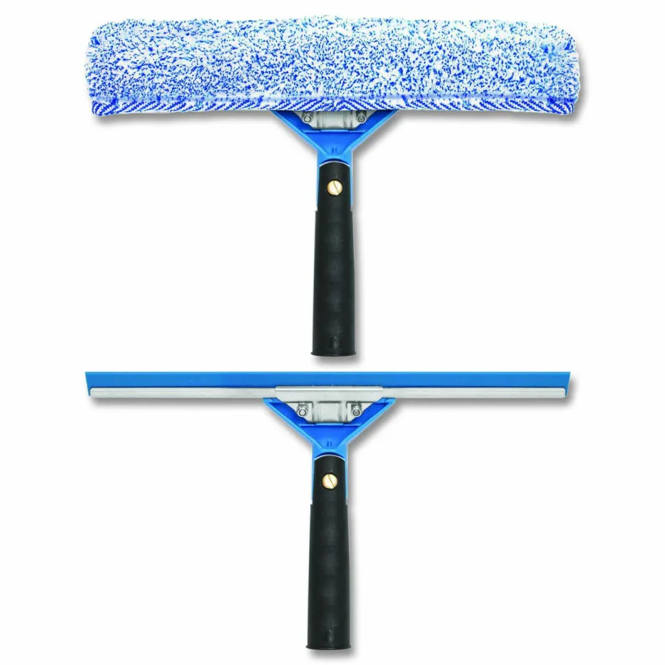 Gritt Commercial Swivel Window Washing Kit with Squeegee and Washer, 14" Wide, 3/Kit