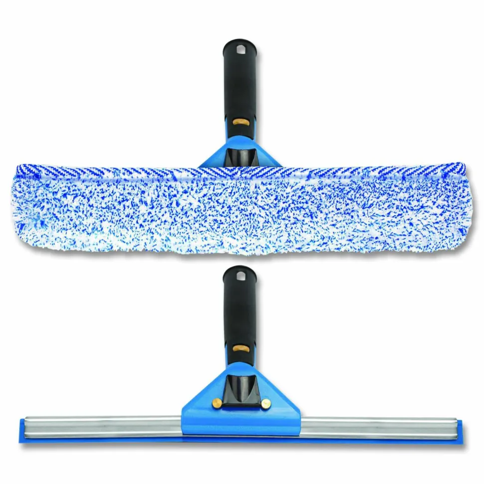 Gritt Commercial Swivel Window Washing Kit with Squeegee and Washer, 14" Wide, 3/Kit