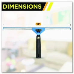 Gritt Commercial Swivel Window Washing Kit with Squeegee and Washer, 18" Wide, 2/Kit