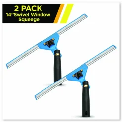 Gritt Commercial Swivel Window Squeegee with Quick Release, 14