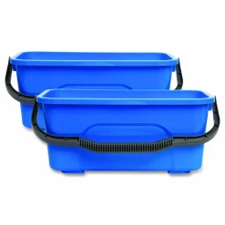 Gritt Commercial Window and General Cleaning Bucket, 3 gal, Blue, 2/Carton
