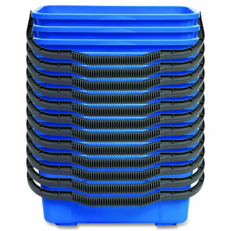Gritt Commercial Window and General Cleaning Bucket, 3 gal, Blue, 12/Carton