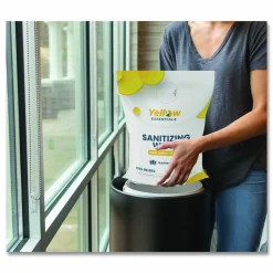Gritt Commercial Yellow Essentials Sanitizing Wipes, 5 x 8, Unscented, White, 2,000 Wipes