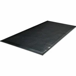 Guardian Clean Step Outdoor Rubber Scraper Mat, Black Ribbon Ribbed Polypropylene Surface, 36
