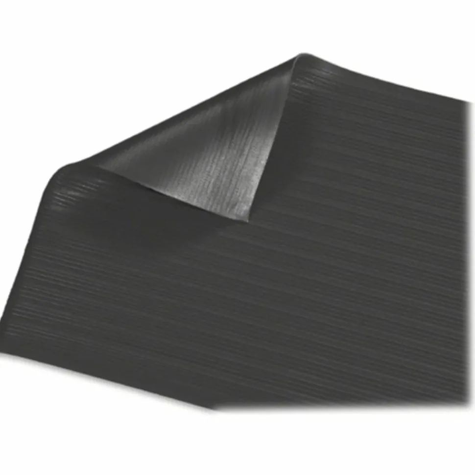 Guardian Floor Protection Air Step Anti-Fatigue Mat - Indoor - 60" Length x 36" Width x 0.37" Thickness - Polypropylene - Black