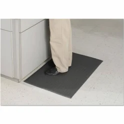 Guardian Floor Protection Air Step Anti-Fatigue Mat - Indoor - 24" Length x 36" Width x 0.37" Thickness - Polycarbonate - Black