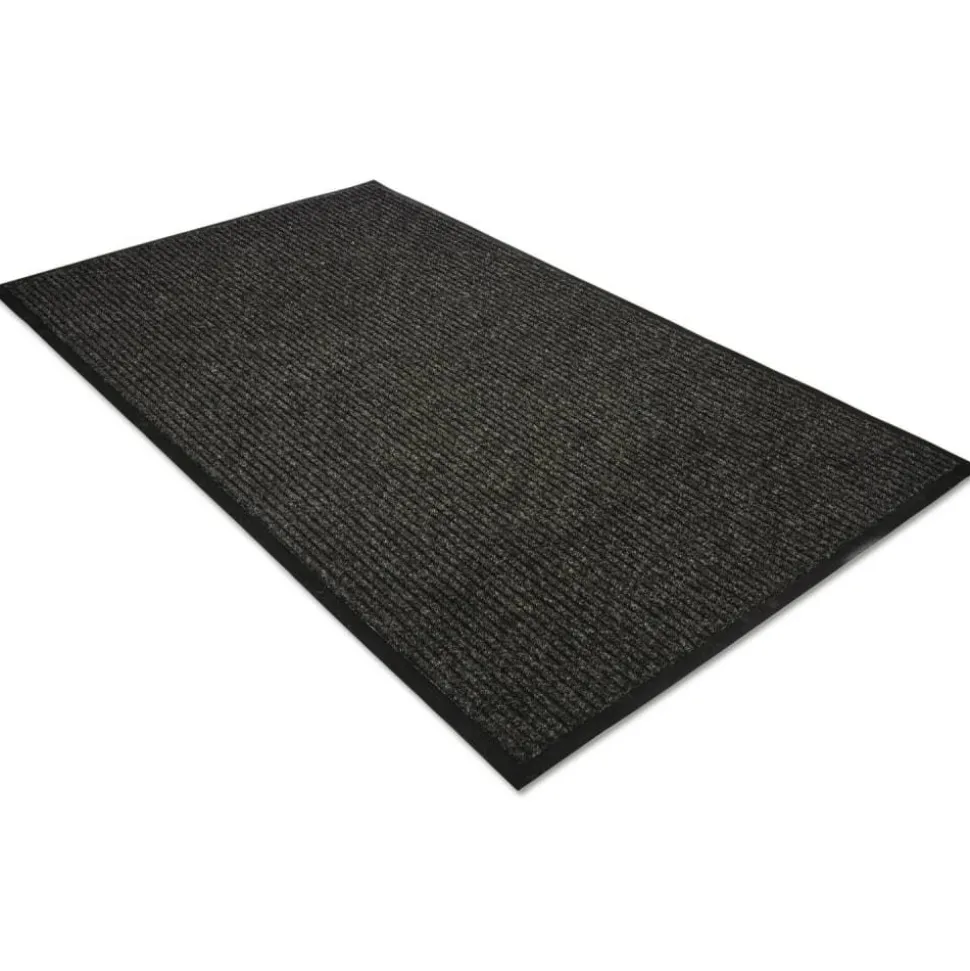 Guardian Golden Series Dual Rib Indoor Wiper Mats, Rectangular, Brown Carpeted Surface, 36" x 60"