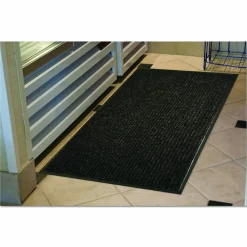 Guardian Golden Series Dual Rib Indoor Wiper Mats, Rectangular, Charcoal Gray Carpeted Surface, 36