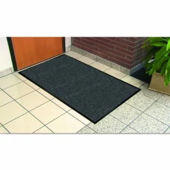 Guardian Golden Series Dual Rib Indoor Wiper Mats, Rectangular, Charcoal Gray Carpeted Surface, 36