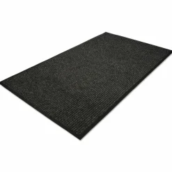 Guardian Golden Series Dual Rib Indoor Wiper Mats, Rectangular, Charcoal Gray Carpeted Surface, 36