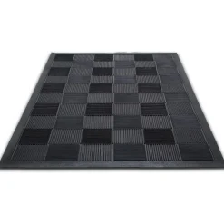 Guardian Parquet Scraper Mat, Black Blade Ribbed Rubber Surface, 36" x 60"