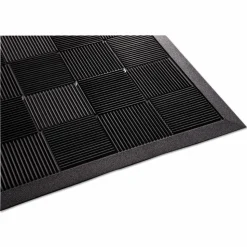 Guardian Parquet Scraper Mat, Black Blade Ribbed Rubber Surface, 24" x 36"