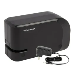 Half-Strip Compact Electric Stapler, 5" x 2", Black