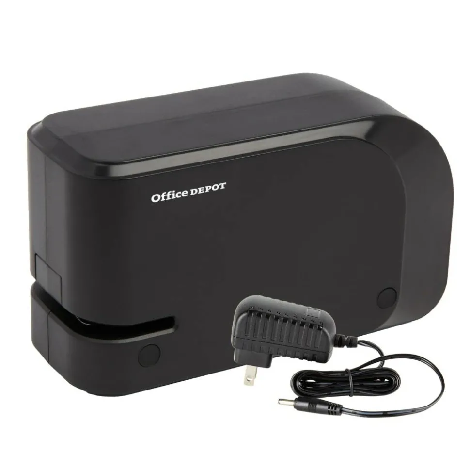 Half-Strip Compact Electric Stapler, 5" x 2", Black