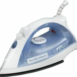 Hamilton Beach Commercial Lightweight Steam Iron, White/Blue, 10-3/4