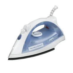 Hamilton Beach Commercial Lightweight Steam Iron, White/Blue, 10-3/4