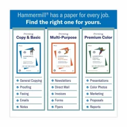 Hammermill Color Card Stock, White, Letter (8.5" x 11"), 60 Lb, Pack Of 250