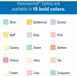 Hammermill Colors Color Multi-Use Printer & Copy Paper, 1 Ream, Canary, Letter (8.5" x 11"), 500 Sheets Per Ream, 24 Lb, 96 Brightness